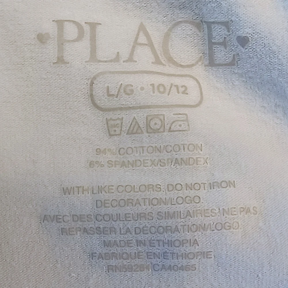 Girl's 2-Pack Children's Place Biker Shorts - White And Black - Size Large 10/12 - Picture 2 of 4